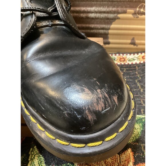 Dr. Martens Airwair Original Smooth Leather Black Boots #11821 Made In England 7 - Picture 3 of 16